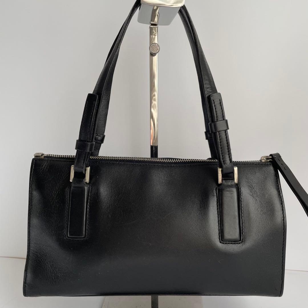 ■美品■ PRADA ハンドバッグ　ミニボストン　黒　レザー　白タグ　y2k