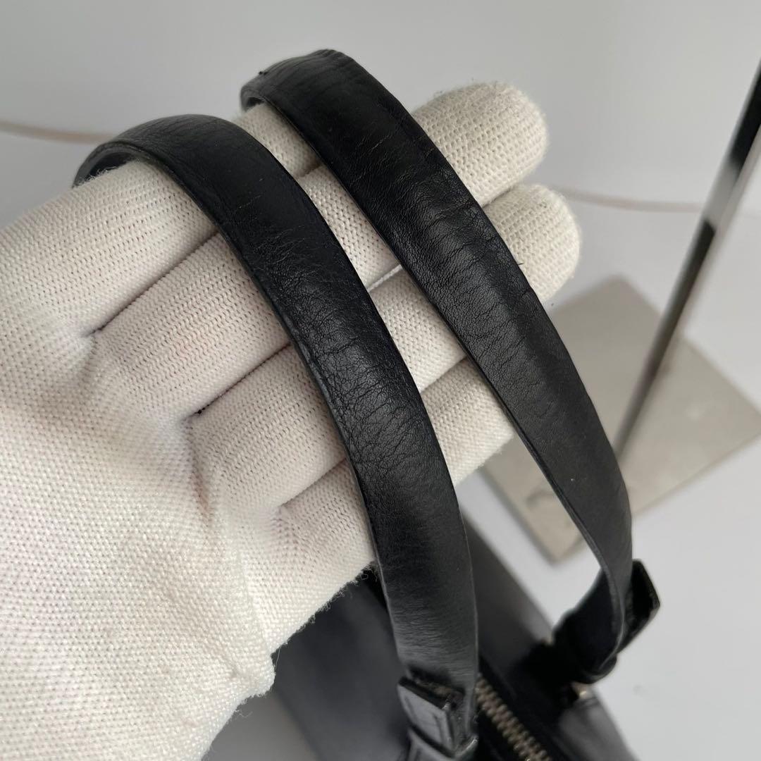 ■美品■ PRADA ハンドバッグ　ミニボストン　黒　レザー　白タグ　y2k