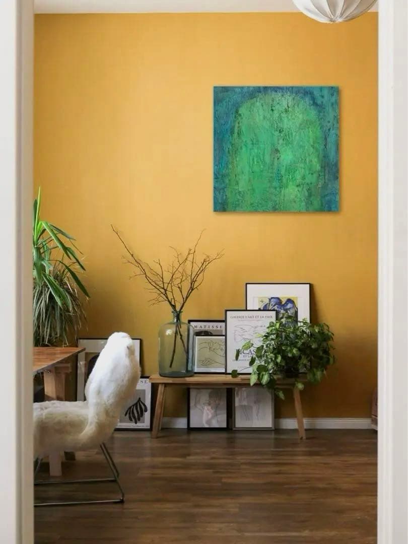 絵画 アクリル画 北欧 アート 抽象画 爽やか インテリア おしゃれ グリーン