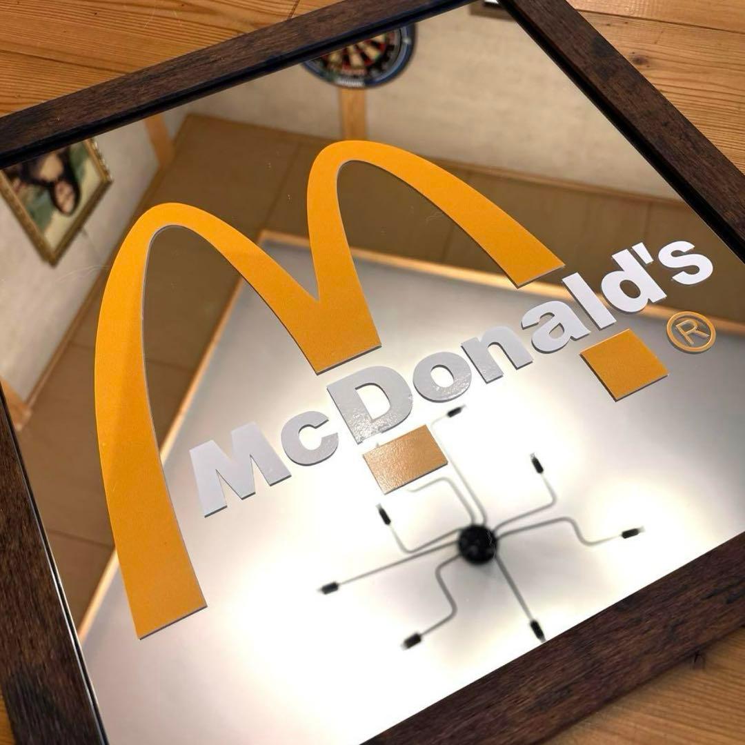ビンテージ マクドナルド 鏡 パブミラー サイン 看板 ディスプレイ