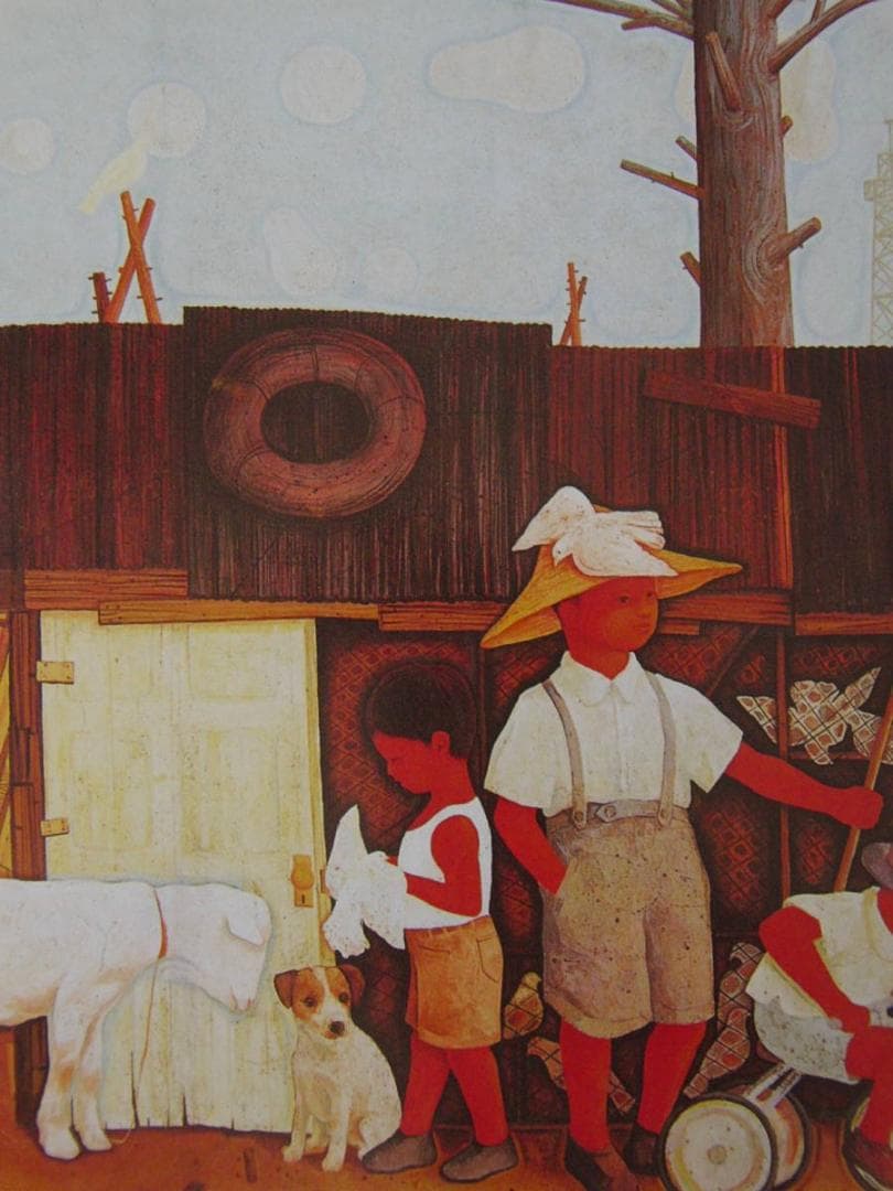 有田巧、【鳥寄雲】、希少な額装用画集より、新品額装付、状態良好