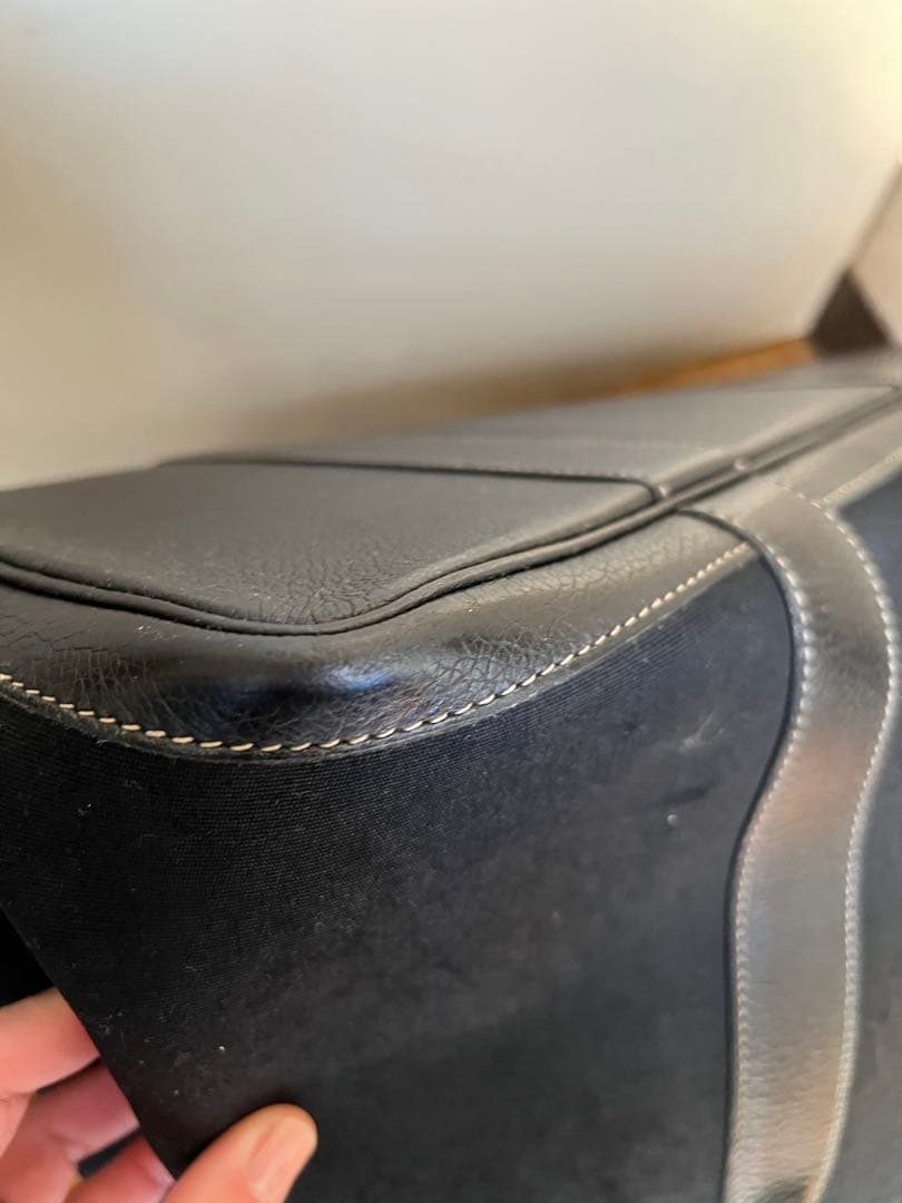 HERMES エルメス ガーデンパーティ PM ブラック トワル トートバッグ