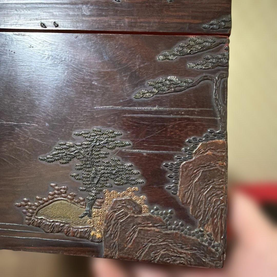 旧家蔵出し 古美術 文庫と硯箱セット - メルカリ