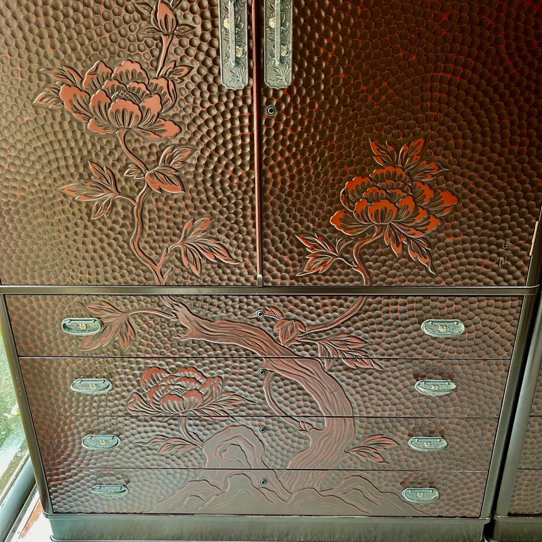 鎌倉彫り 佐藤恵仙作品 桐タンス 和箪笥 着物保管 高級 - メルカリ