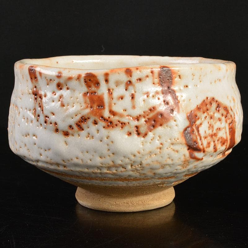 加藤唐九郎　一無斎（一ム斎）作　古志戸窯　志野茶碗　清水公照極め箱　FR7282