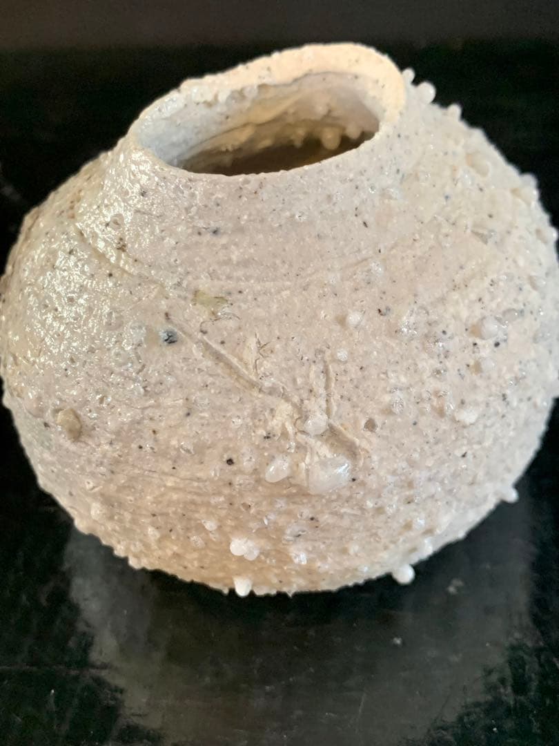 辻村史朗　白信楽小壺 C