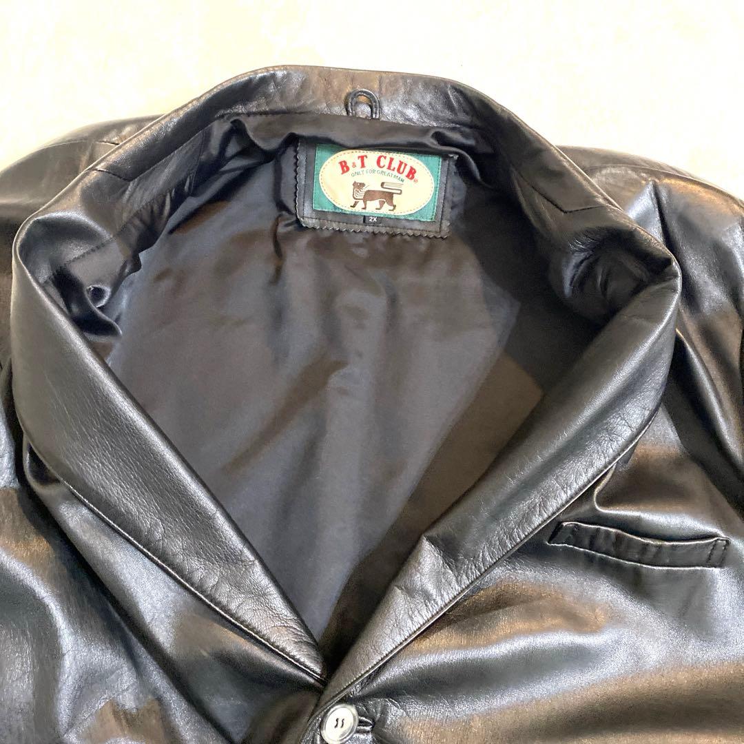 美品】大きいサイズ B &T CLUB ラムレザー 羊革 ジャケット コート