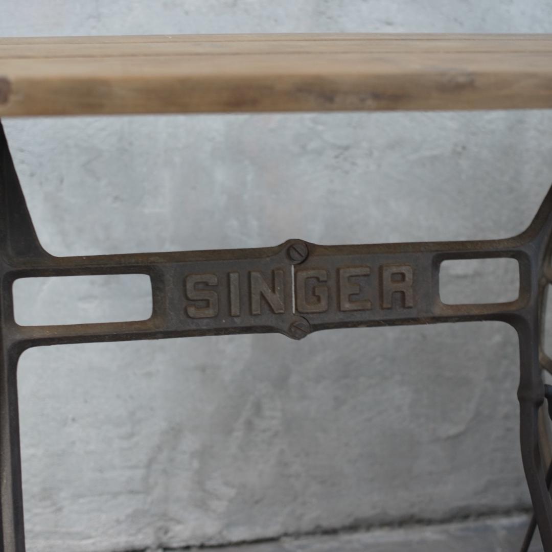 現品限り】リメイク ミシン テーブル 机 アイアン 鉄脚 インダストリアル