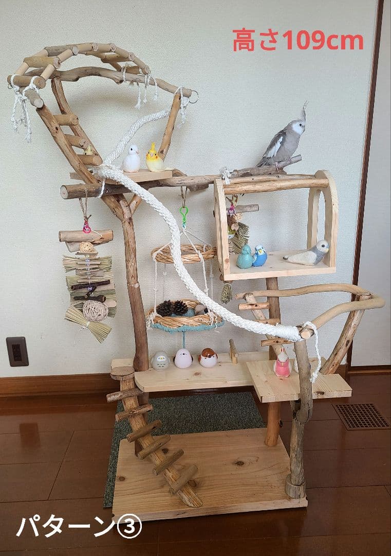 ①ty master@即購入ok様専用 オーダー バードアスレチック 流木 鳥用品