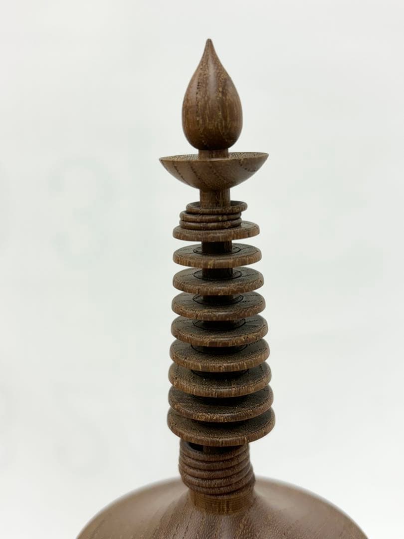 山中木製漆器　五重塔　欅材　平田秋平作