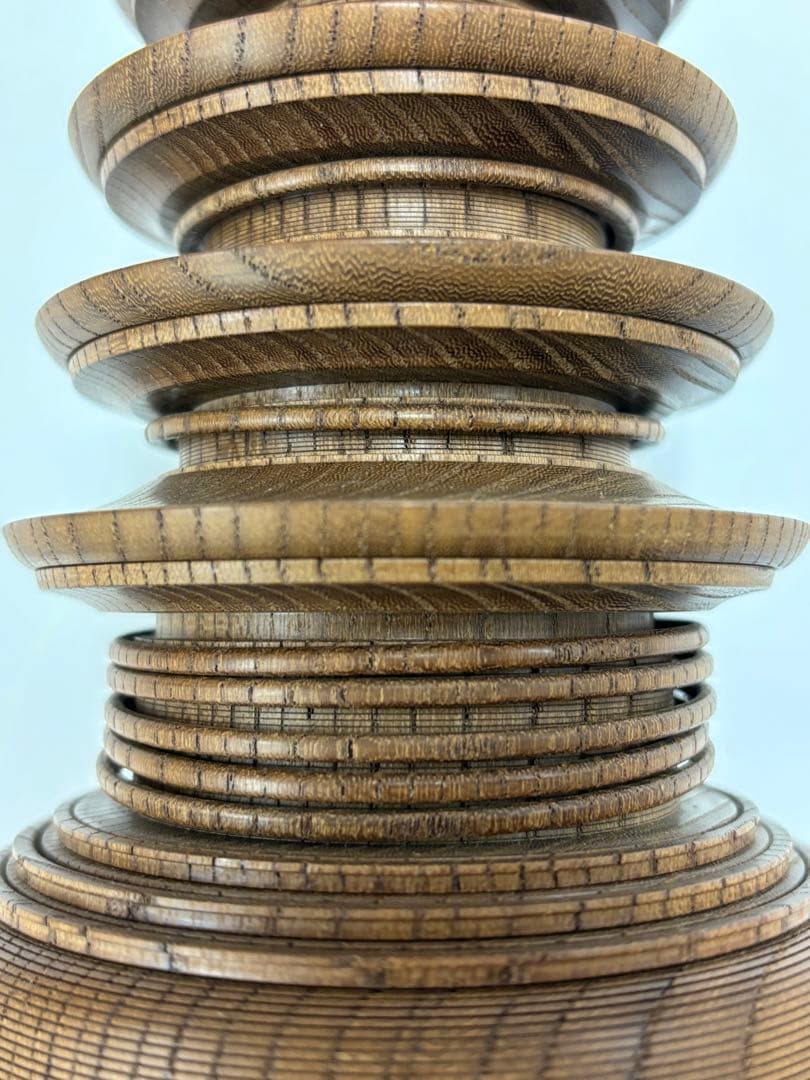 山中木製漆器　五重塔　欅材　平田秋平作