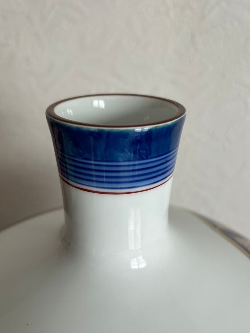 【香蘭社謹製】染錦 蘭つなぎ 花瓶【希少美品】