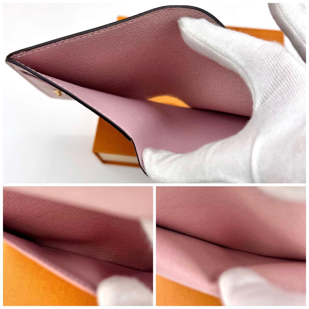 ルイヴィトン モノグラム ポルトフォイユルー 折り財布 ローズバレリーヌ ピンク