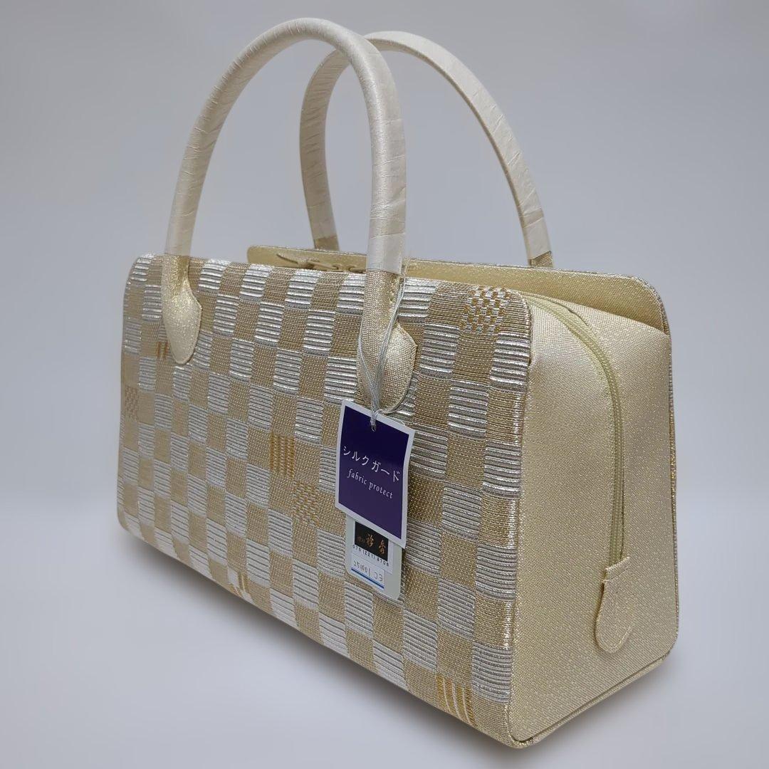 和装バッグ　利休バック　青費バック　バッグ　市松柄　市松　衿秀　和想庵