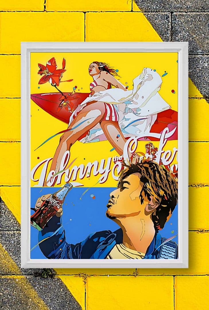 鈴木英人 / 波乗りジョニー 桑田佳祐【A4サイズ写真ポスター額装付7点