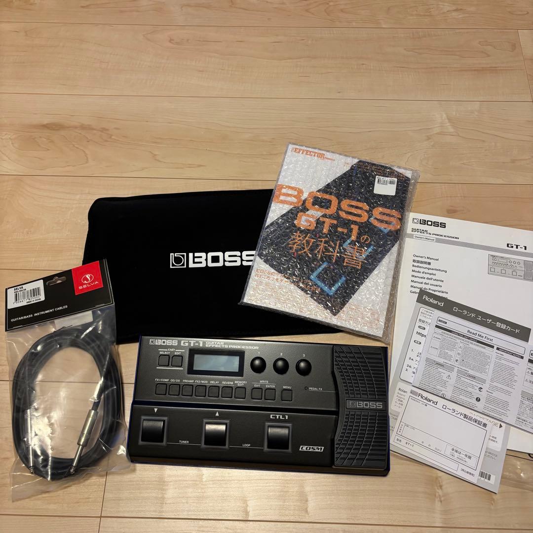 BOSS GT-1 ギターエフェクター＆ギターベースケーブル＆教科書付 BOSS / GT-1 [GT-1の教科書 + 周辺機器アイテム同時購入セット