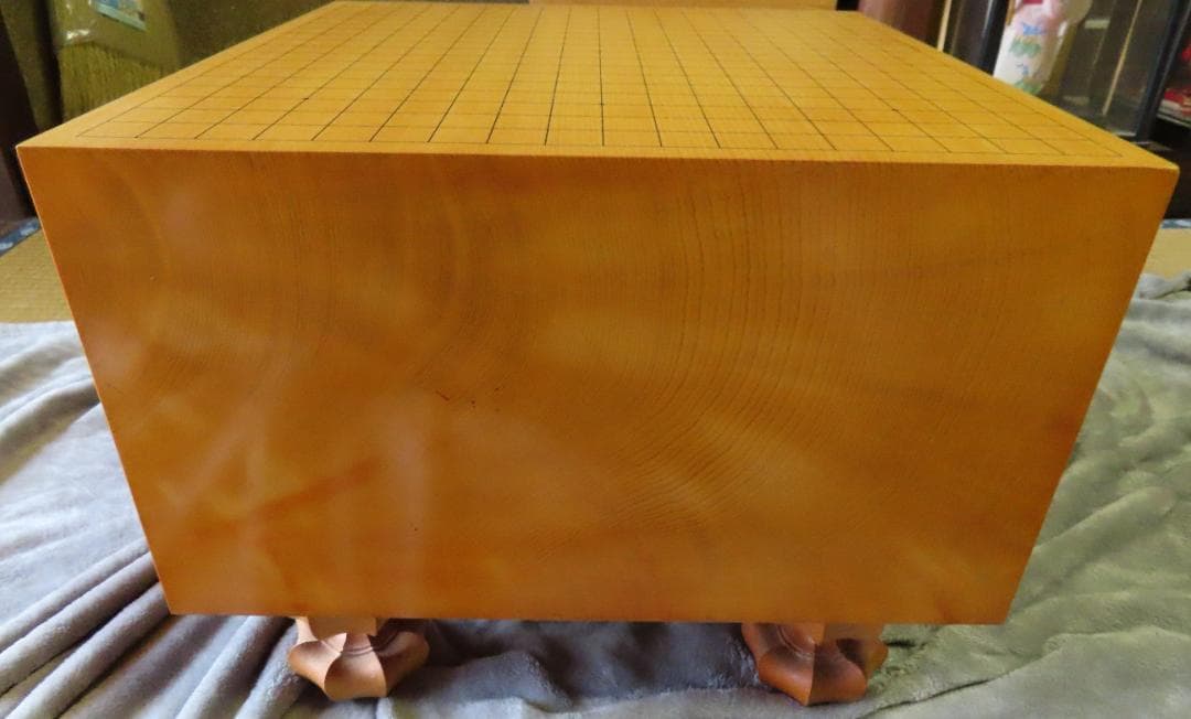 高級碁盤セット（本榧碁盤　天地柾7.8寸、碁石）