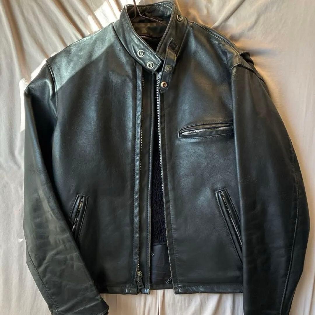 最終値下げ　Schott レザー シングル　ライダース 641E 30 USA Schott N.Y.C（ショット） Schott USA LINE 641 ステアハイド シングル