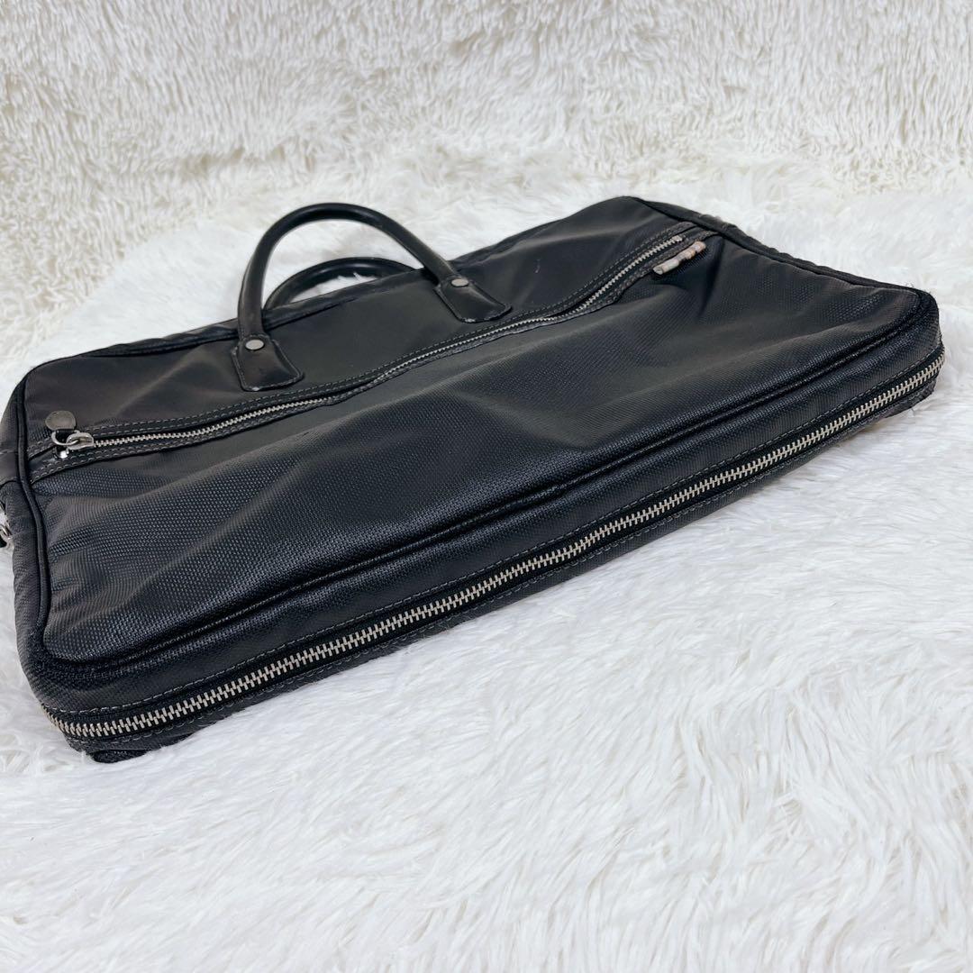 Paul Smithポールスミス　ビジネスバッグオールレザーブラックマルチカラー