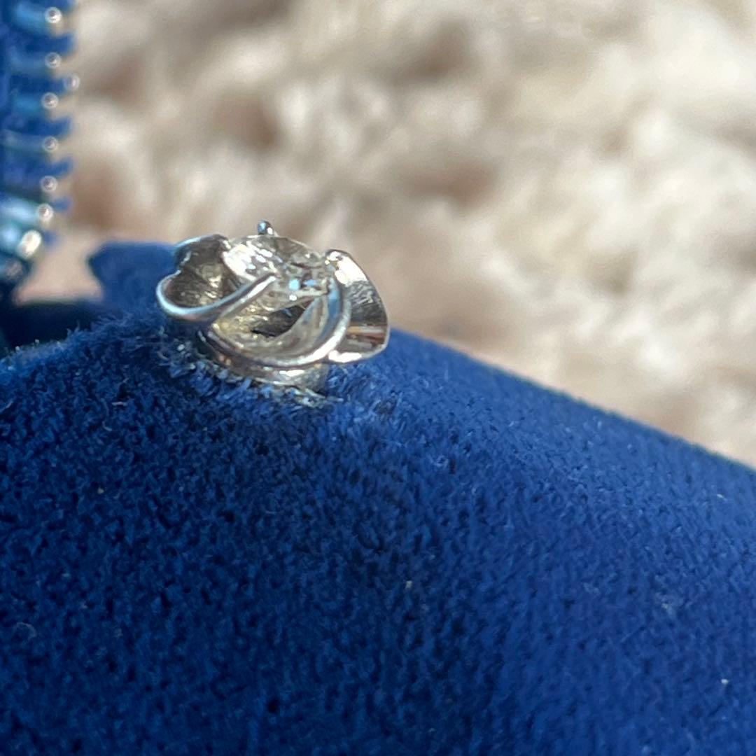 Pt ダイヤモンド ひねり梅 ねじ梅 タイタック ピンブローチ 値下げ依頼可