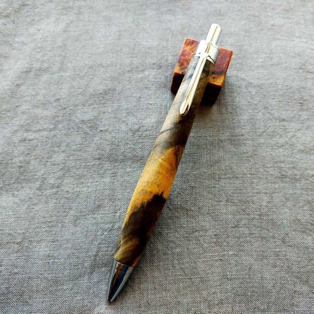 ハンドメイド 木軸ボールペン バックアイバール 天然木 G2