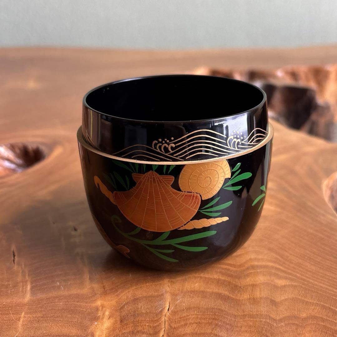 池端秀斉作 海松貝大棗 而妙斎好写 抹茶碗 茶道具