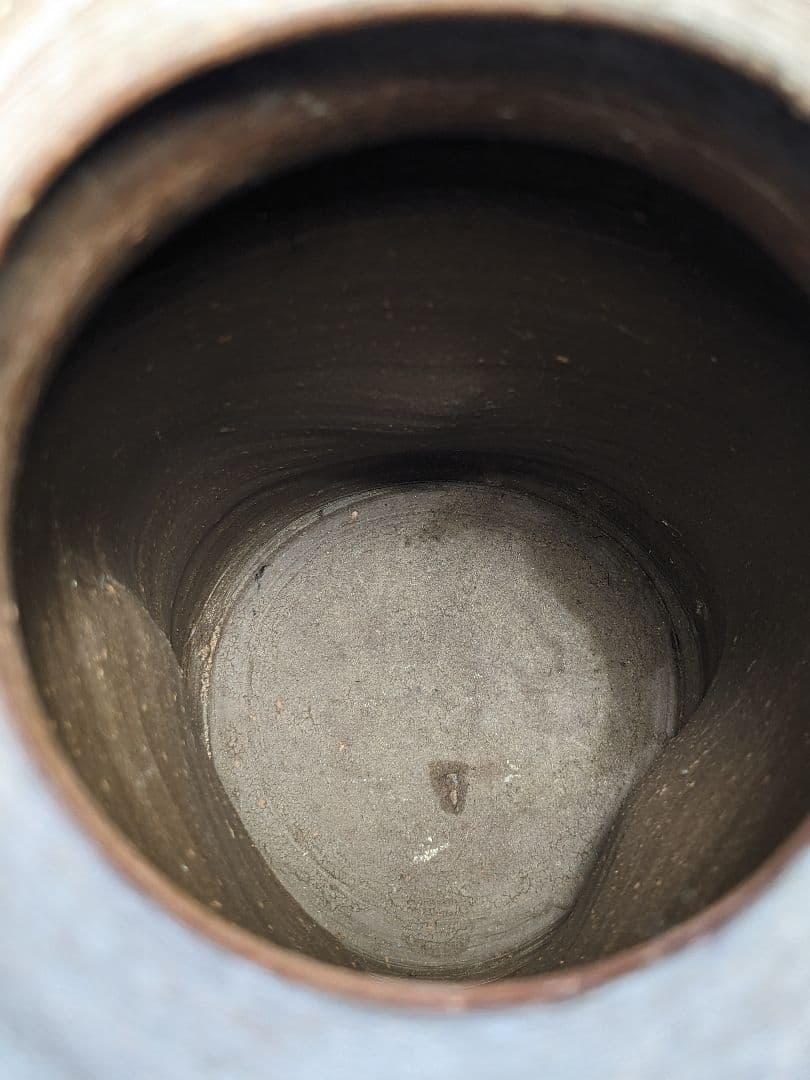 西川政美 備前焼 三角面取擂座花入 共箱共布栞 花器 花瓶 フラワー