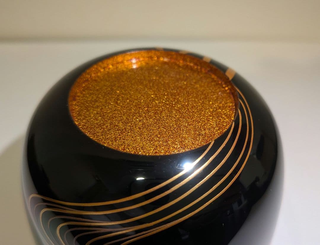 山下永甫』大棗『芦』内金梨子地 輪島塗 共箱 茶道具