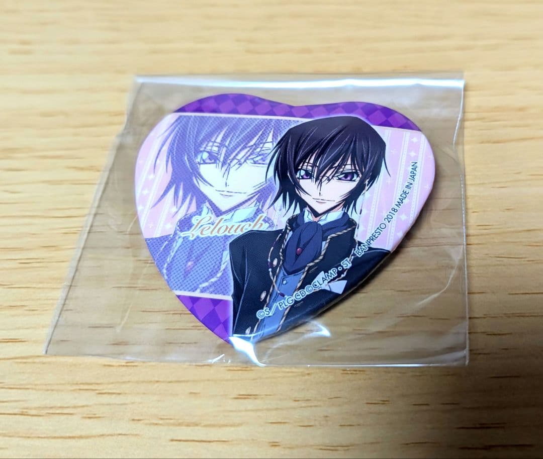 コードギアス 反逆のルルーシュ 一番カフェ 缶バッジ ハート缶 ルルーシュA コードギアス 反逆のルルーシュ 一番カフェ 缶バッジ ハート缶