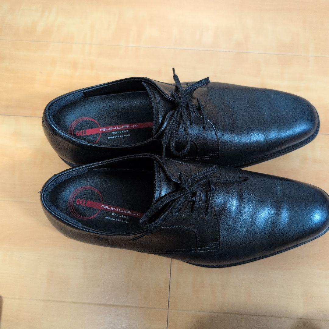 ASICS RUN WALK ブラックシューズ