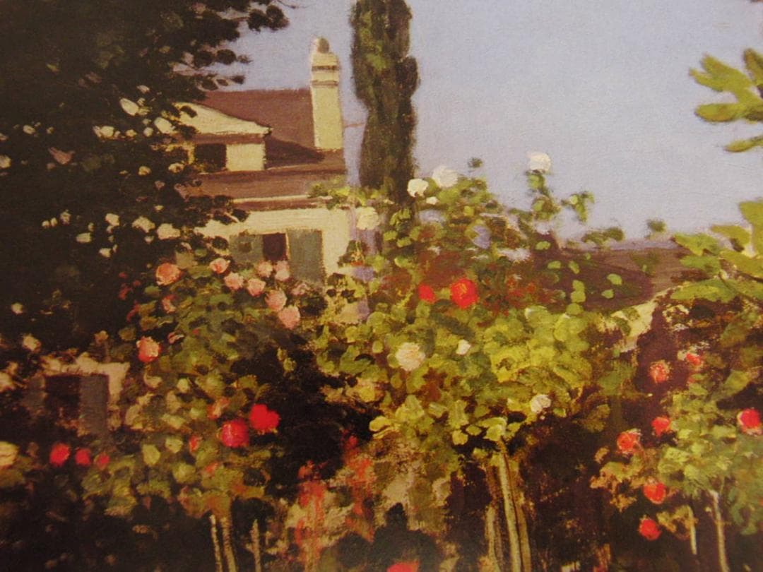 クロード・モネ、「Garden in Bloom」、厳選、希少大判画集・額装画