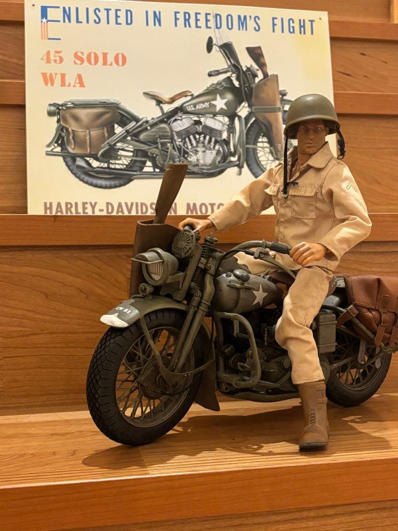 ハーレー45WLA 1/6アメリカンGIジョー35周年バイクインディアン