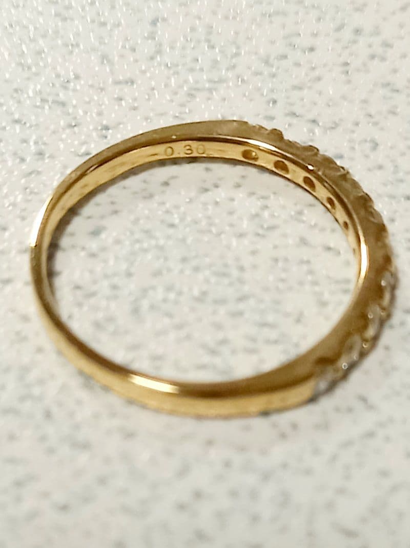 ☆最終値下げ☆k18YGハーフエタニティリング0.30ct