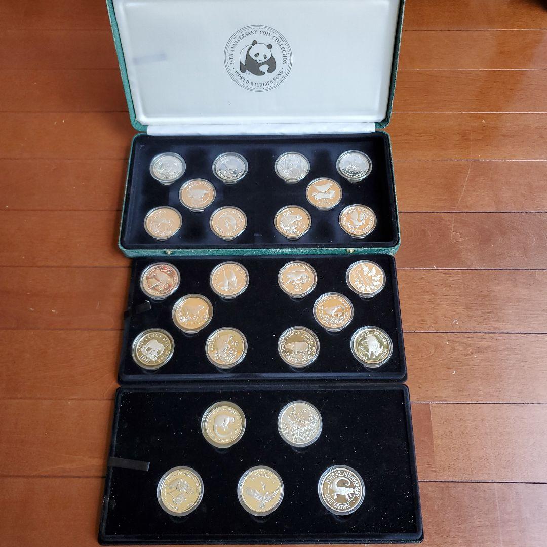 WWF25周年記念プルーフ銀貨コレクション25種 タイ 200バーツ銀貨 WWF25