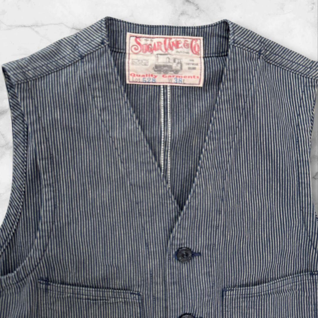 SUGAR CANE ヒッコリーストライプ ワークベスト
