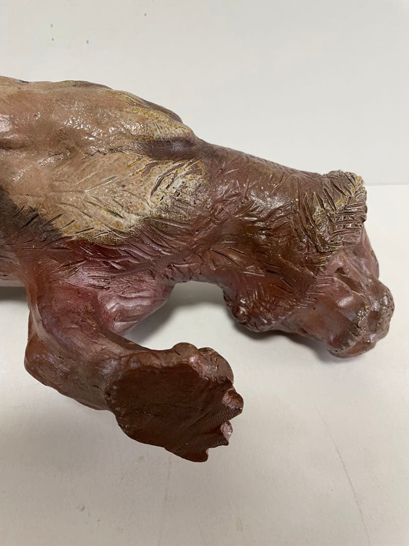 柴岡一海】備前焼 虎 縁起物 干支 置物 飾り物 美術品・アンティーク