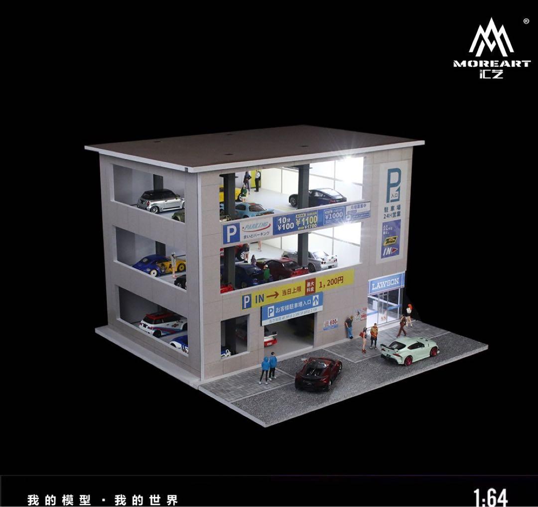 《最新入荷》1/64【日本の立体駐車場建物】LED照明付き