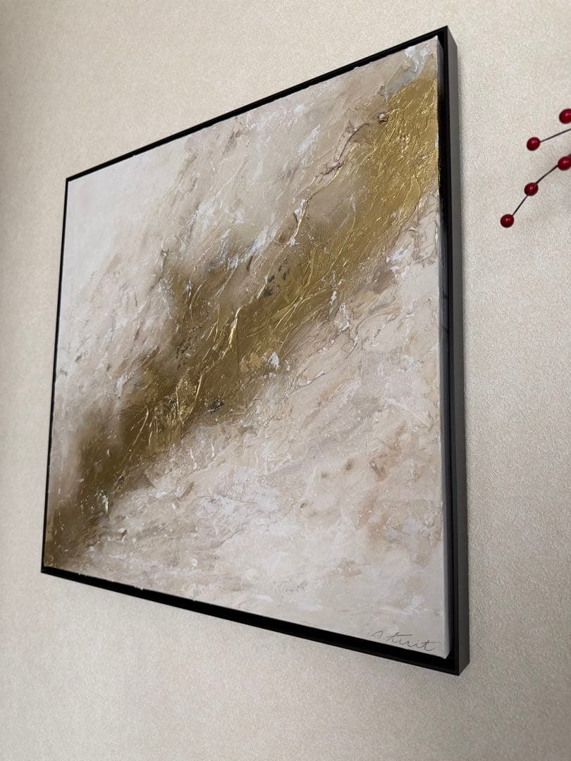 原画/額装済み/和風/禅/絵画/アート/抽象画/モダン/ホテル/ゴールド