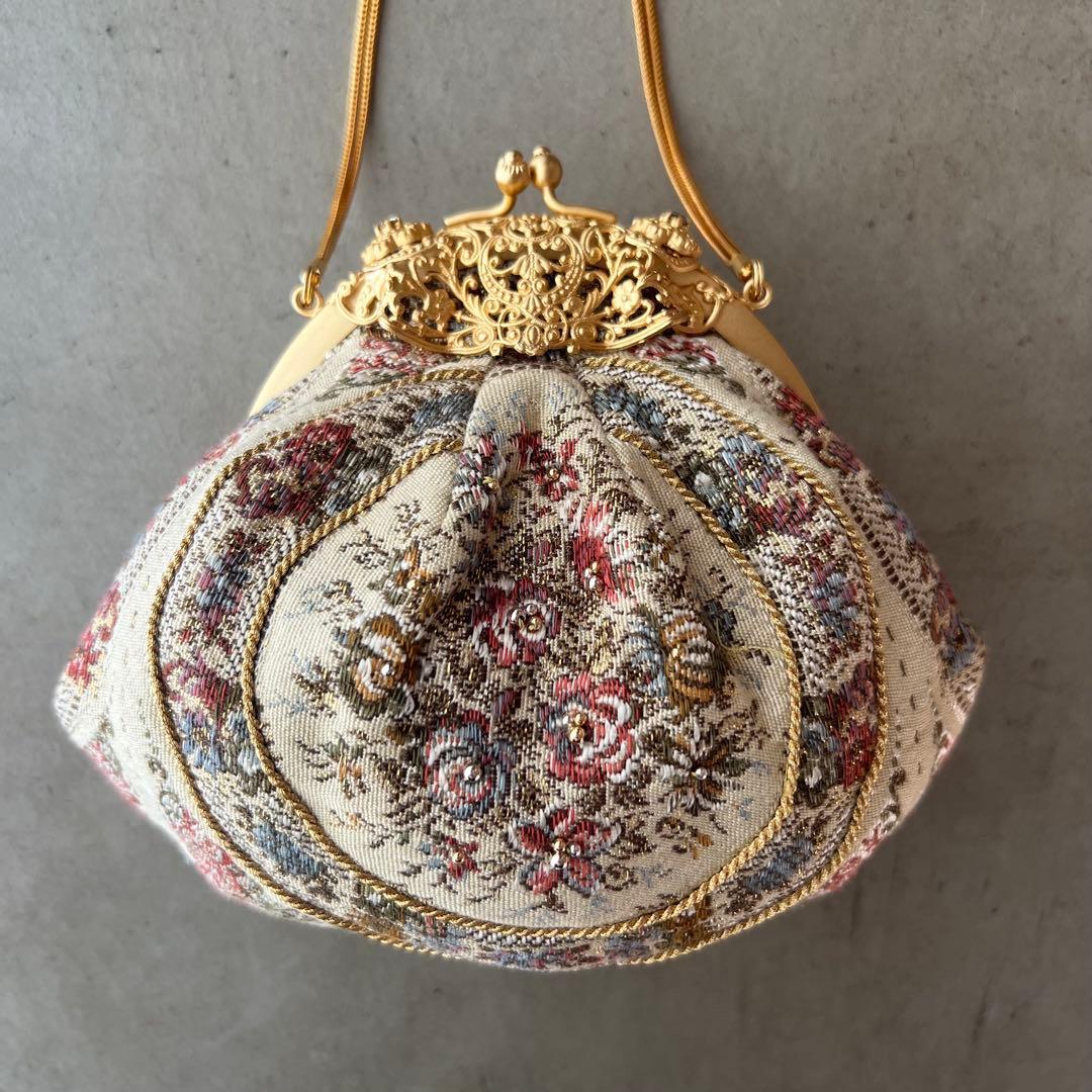 【和装バッグ】ハンドバッグ　パーティーバッグ　がま口