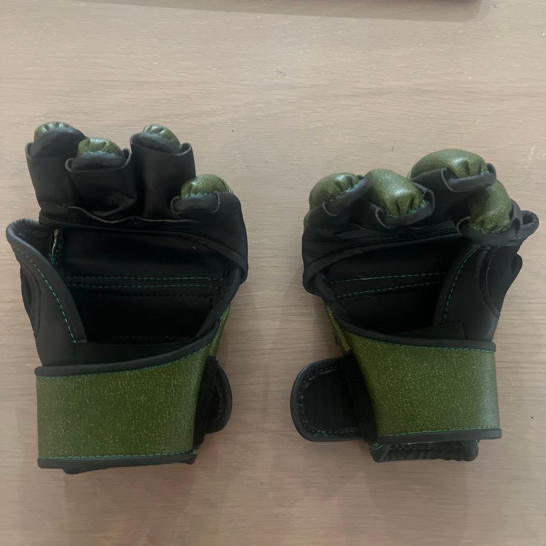 RIZIN ISAMI オープンフィンガーグローブ オリーブグリーンSサイズ
