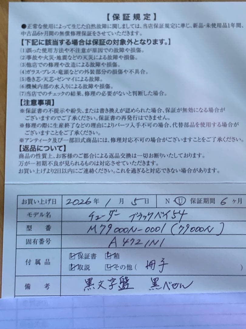 TUDOR Black Bay ブラックベイ54