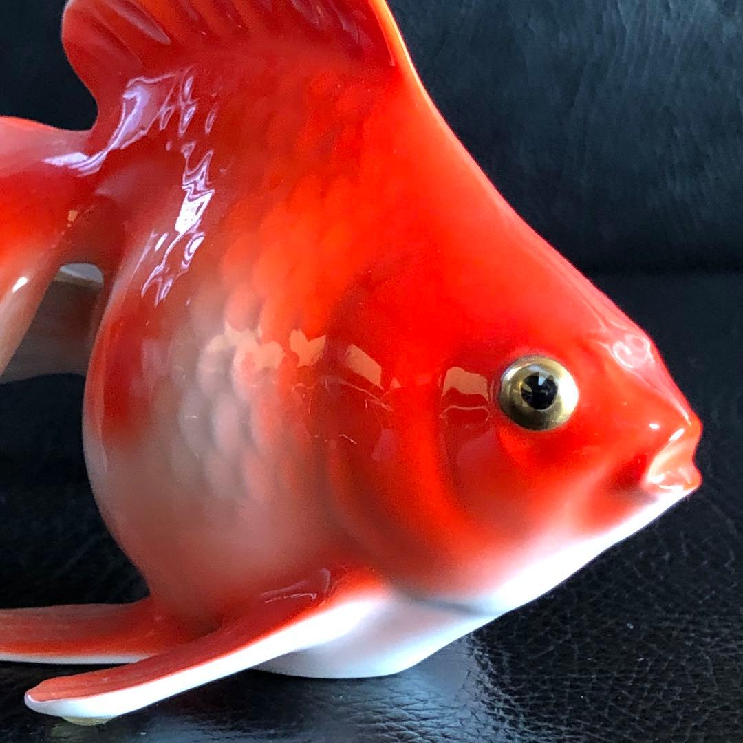 ノリタケ フィギュリン 1970年代 金魚置物 陶器 インテリア 則武