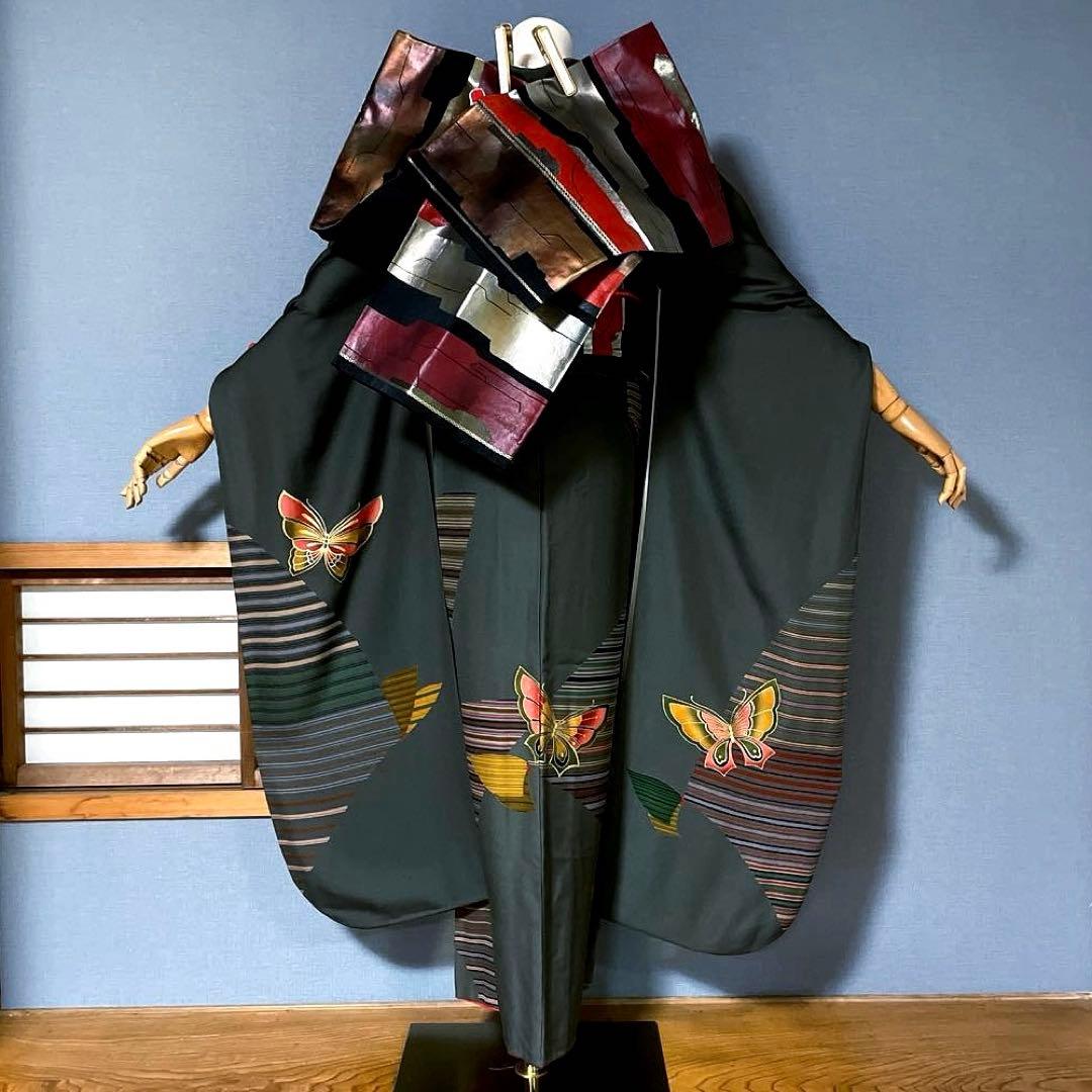 23点 振袖フルセット 手描き友禅 新品ショール着付け道具付き 成人式