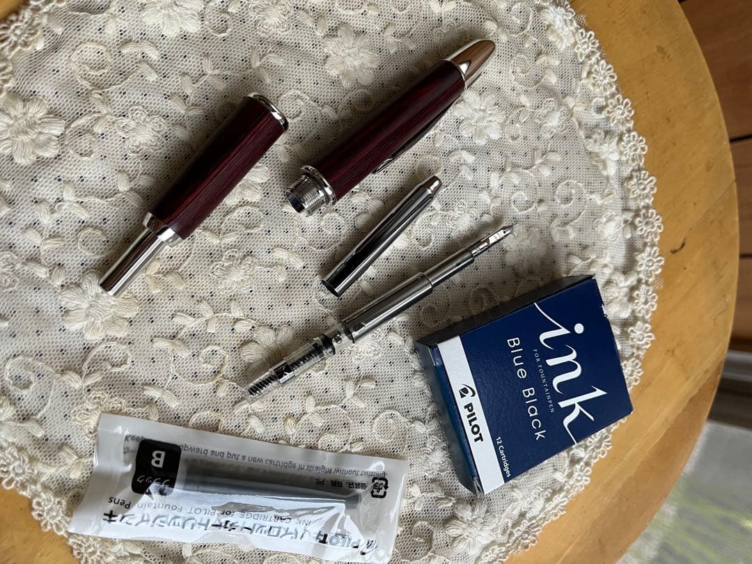 pilot キャップレス k18木製 万年筆 M