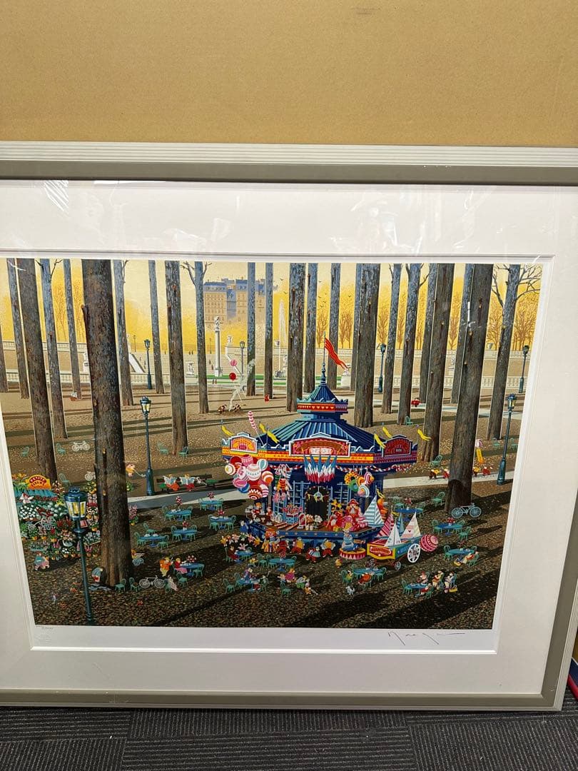 美品 ヒロヤマガタ シルクスクリーン アコーディオンプレイヤー