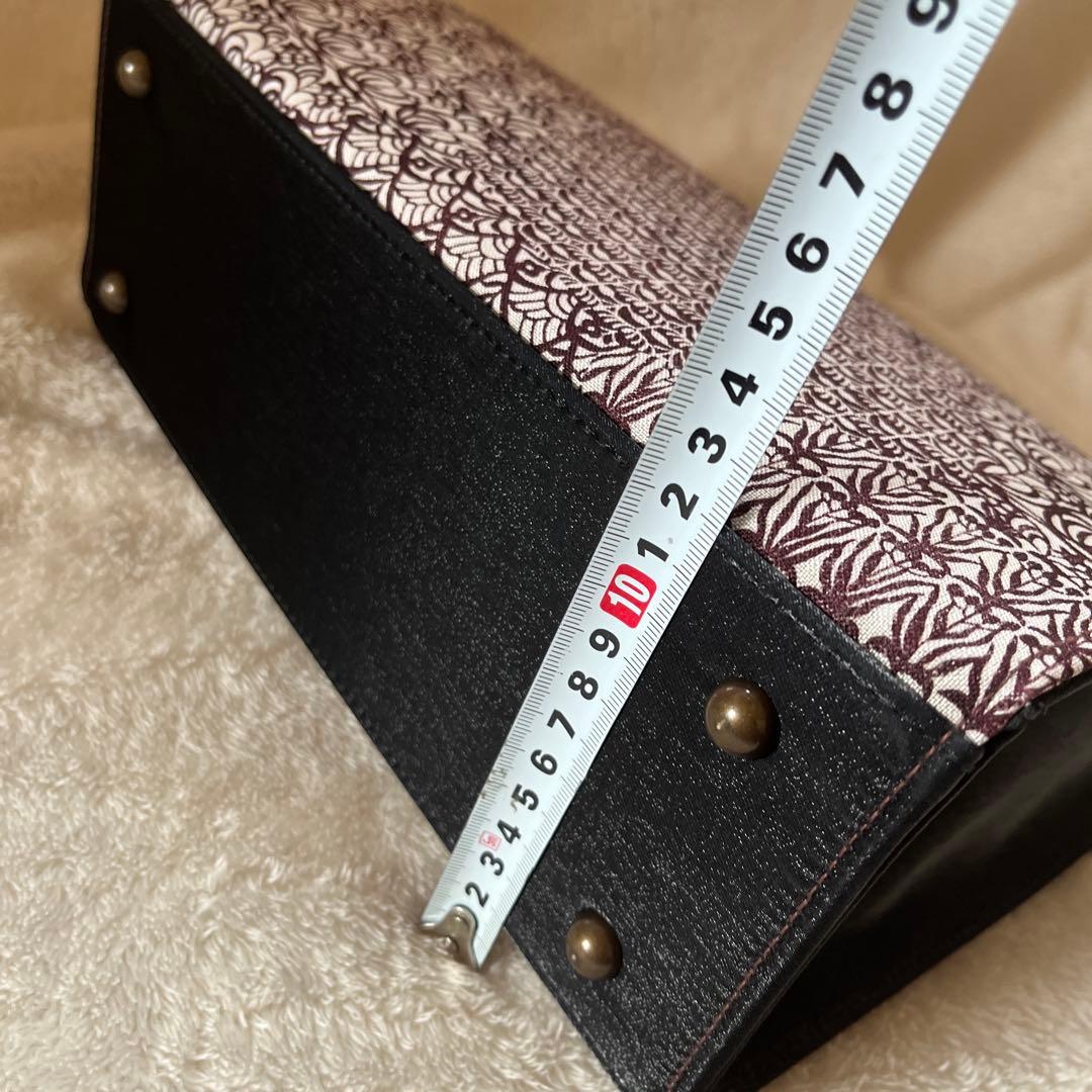 京都SHOZAN謹製 正絹和装バッグ未使用品 切り嵌め小紋柄