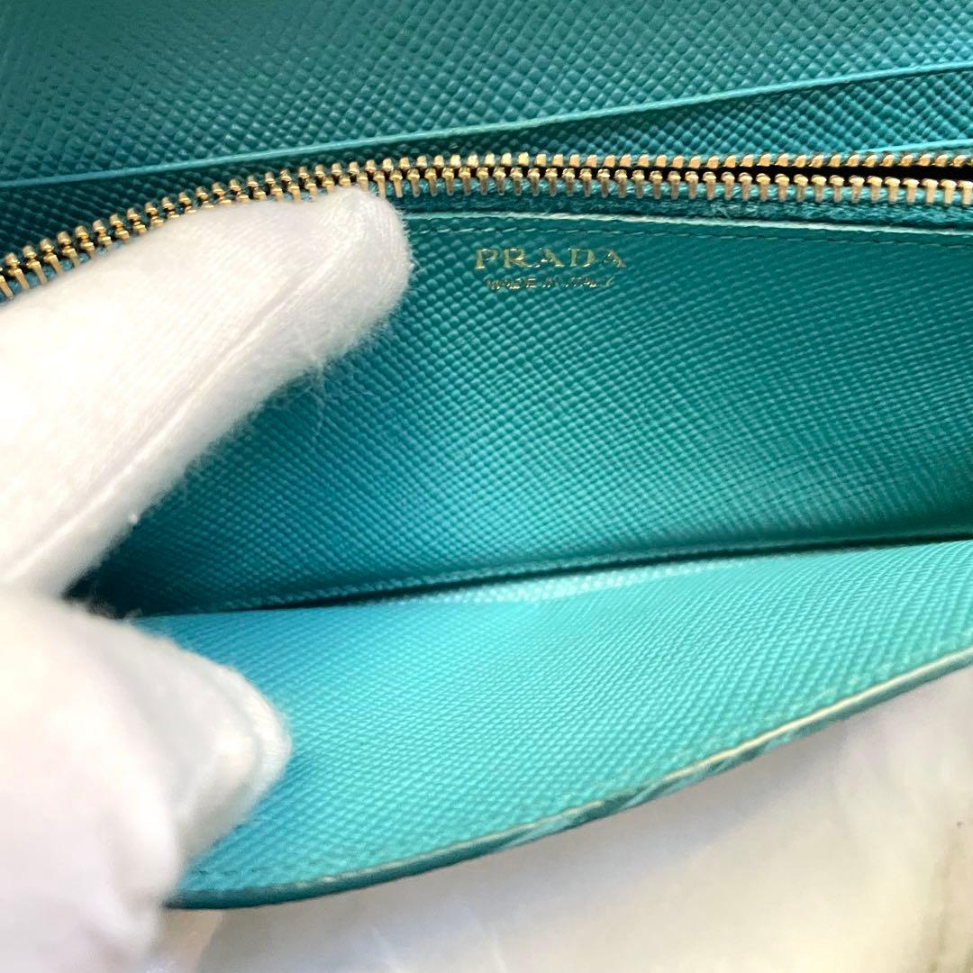 PRADA プラダ サフィアーノ 長財布 フラップ　2つ折り　極美品0112-①