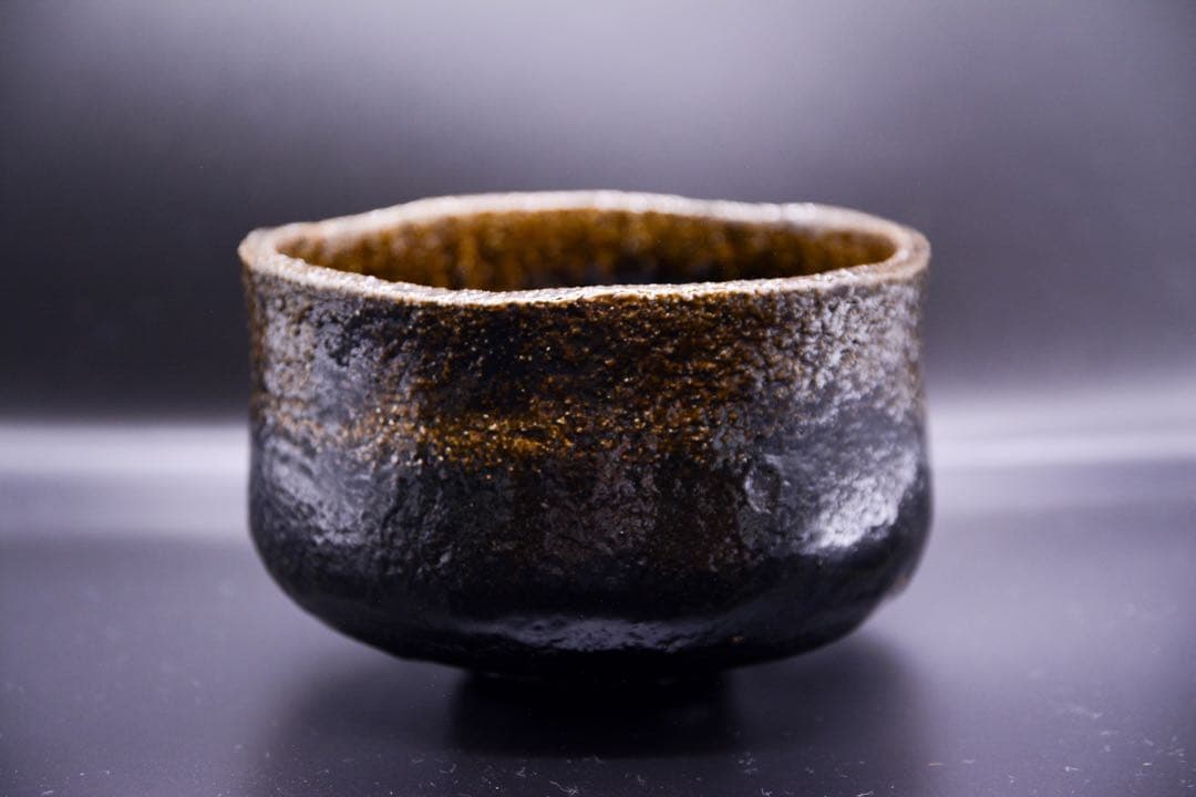 小川長楽 黒茶碗 箱無