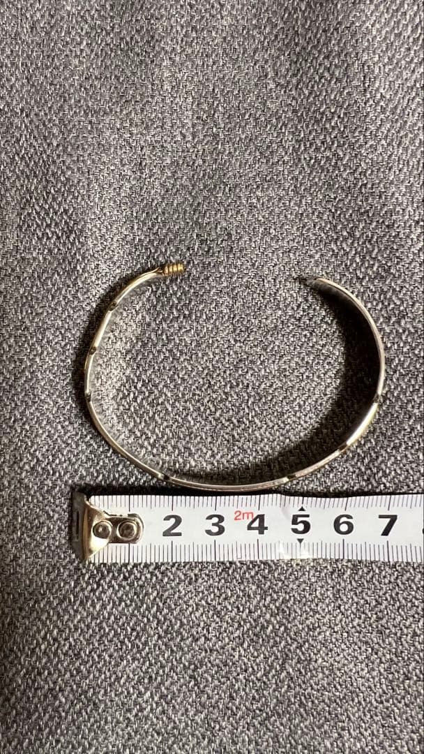 メンズ　バングル　フェザー　ゴールド　12k