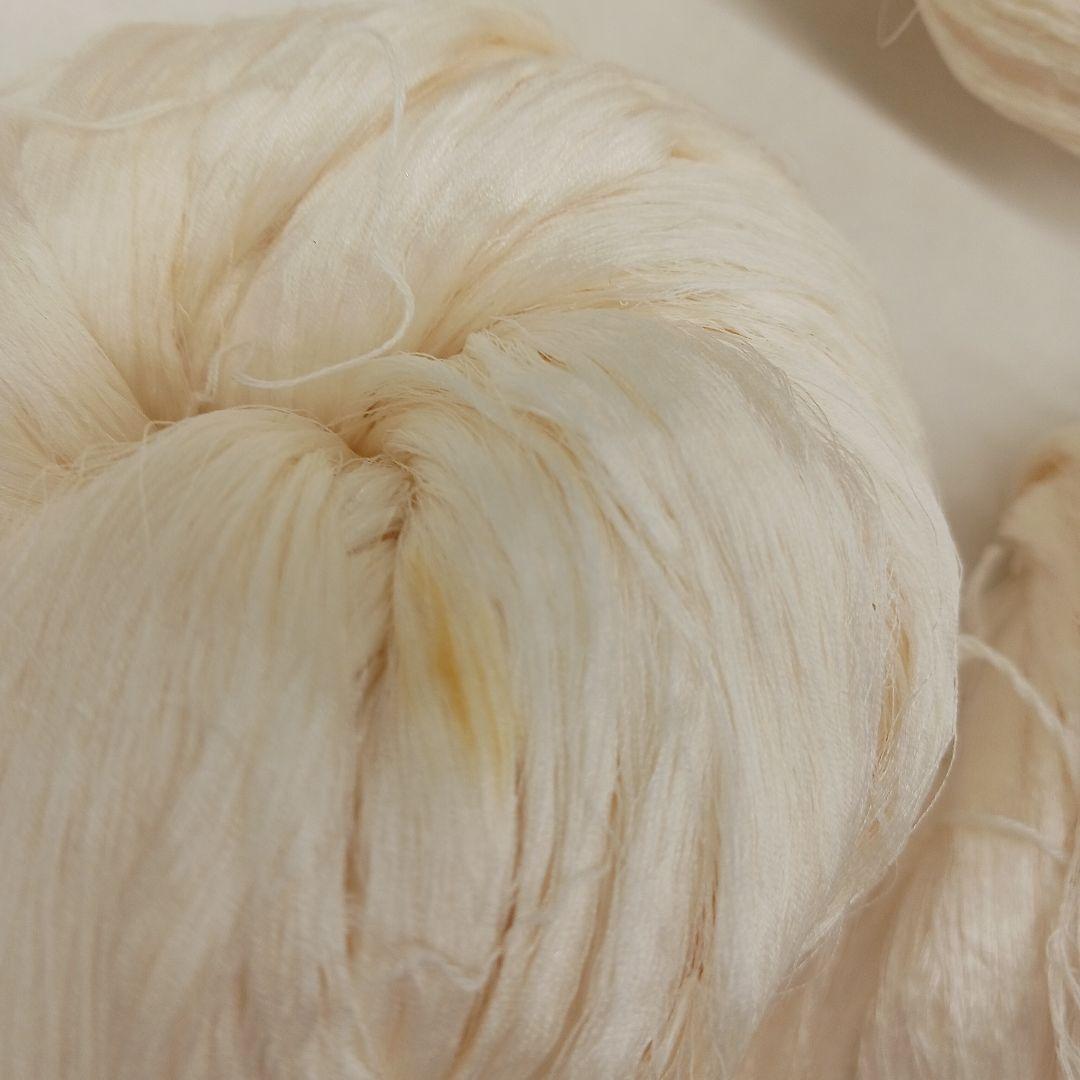 たぬき極細糸、黄色絹糸セット